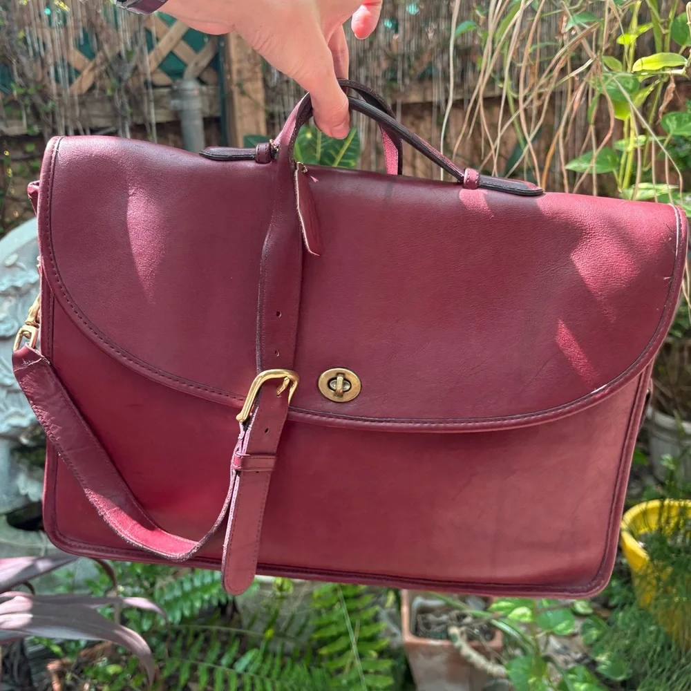 🍷Vintage Coach - Lexington briefcase in Burgundy - 5265 - USA made